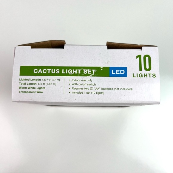 Garden Party Cactus LED String Light Set 5.5 feet Indoor Decorative Lights New - Picture 4 of 6